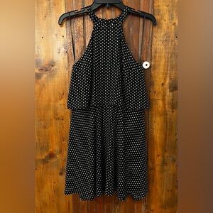 EXPRESS Black and White Polka Dot Dress Size 6